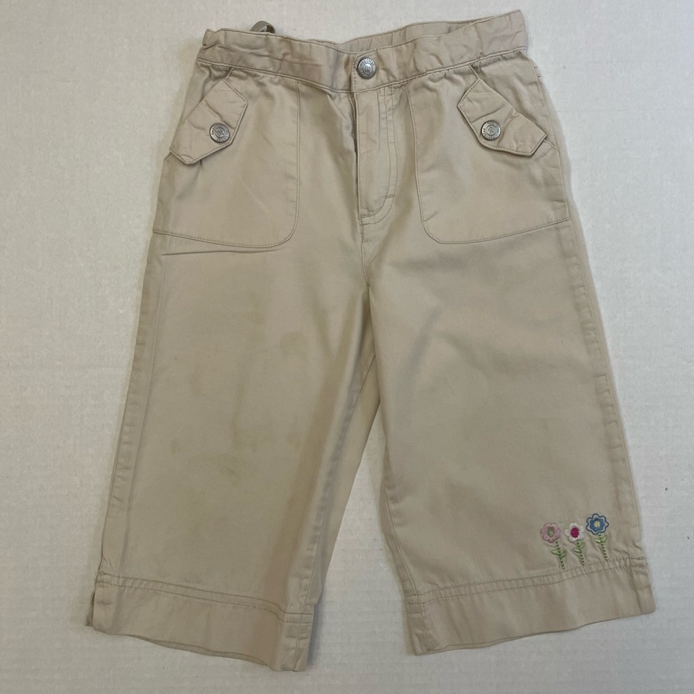 Healthtex Girl’s Capri Size 6 with Flower Embroidery and Adjustable Waist